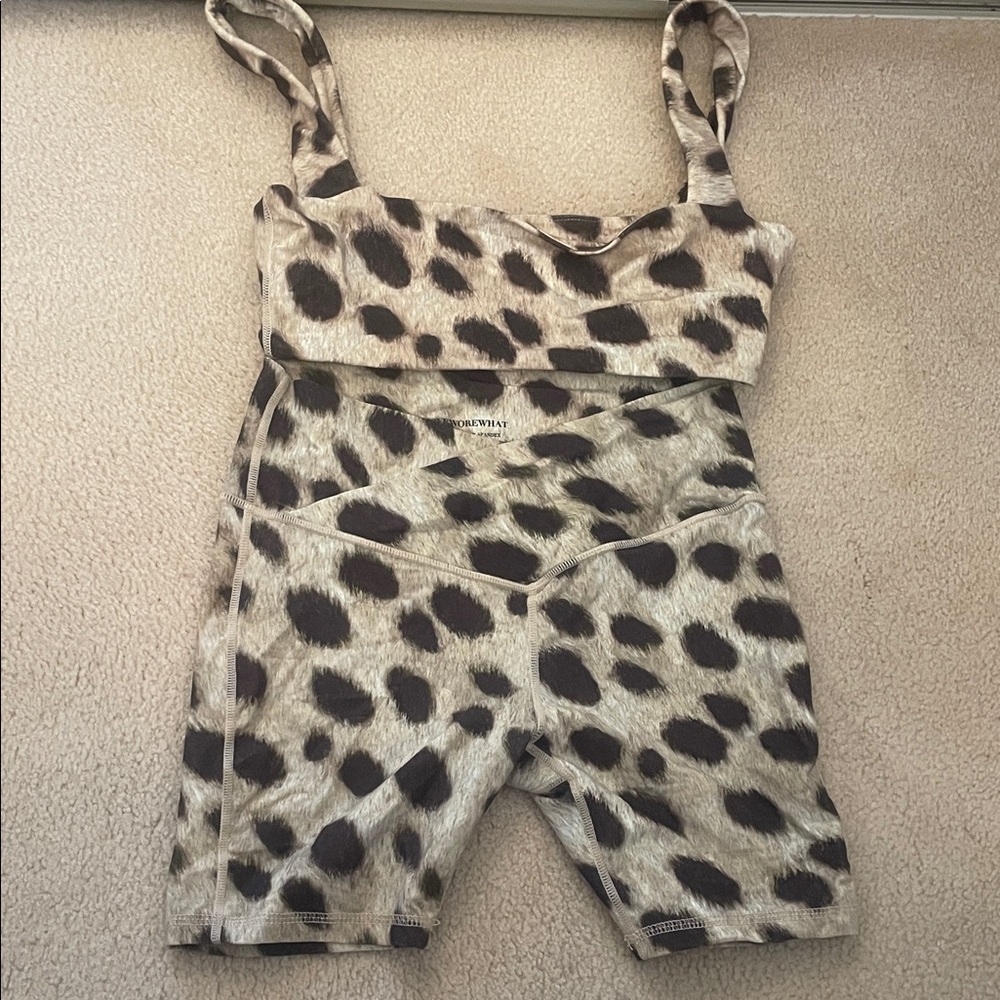 WeWoreWhat animal print workout set